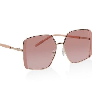 Contrast Trim Square Sunglasses